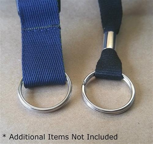 SPID-9240 split key rings attached to lanyards