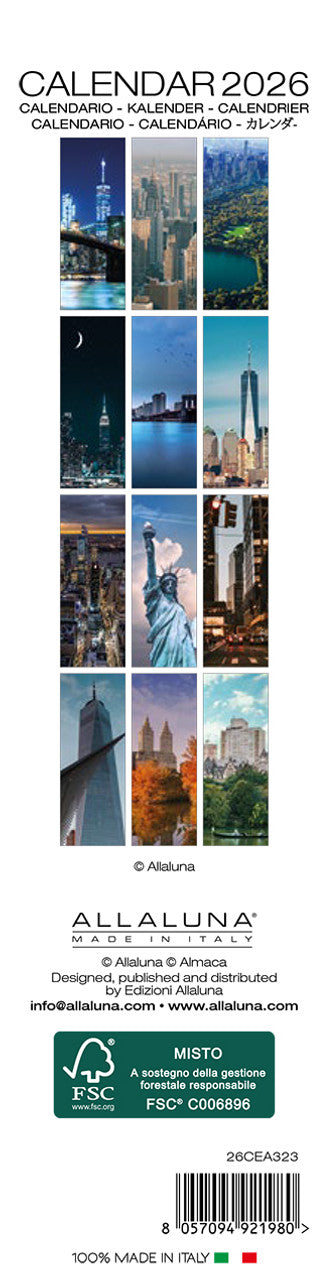 2026 Bookmark Calendar: New York City Photographs