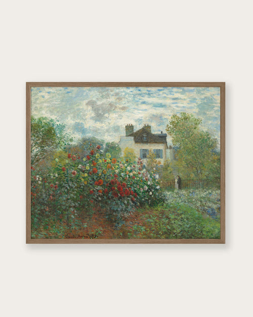 "A Corner of the Garden with Dahlias" Art Print - Lone Fox