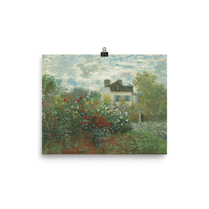 "A Corner of the Garden with Dahlias" Art Print - Lone Fox