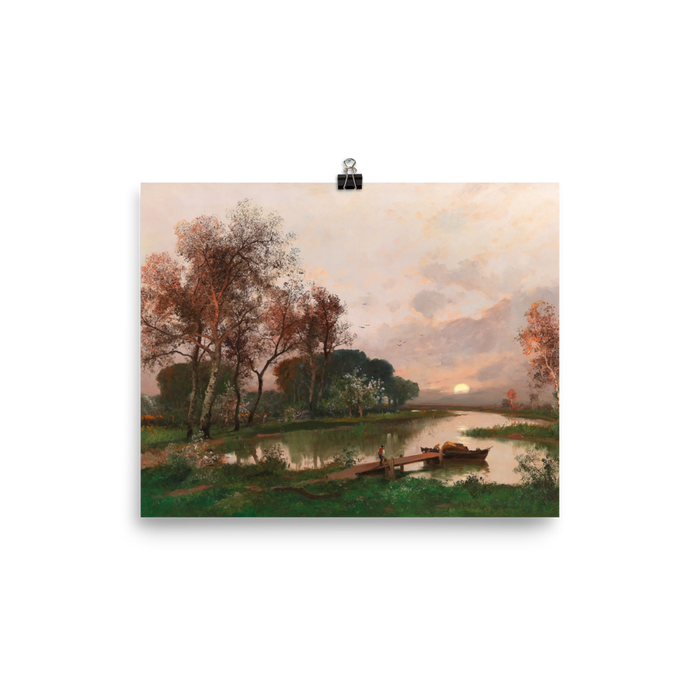 "A Landscape on the Pond" Art Print