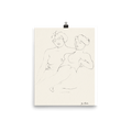 "A Sketch of Two Women" Art Print - Lone Fox
