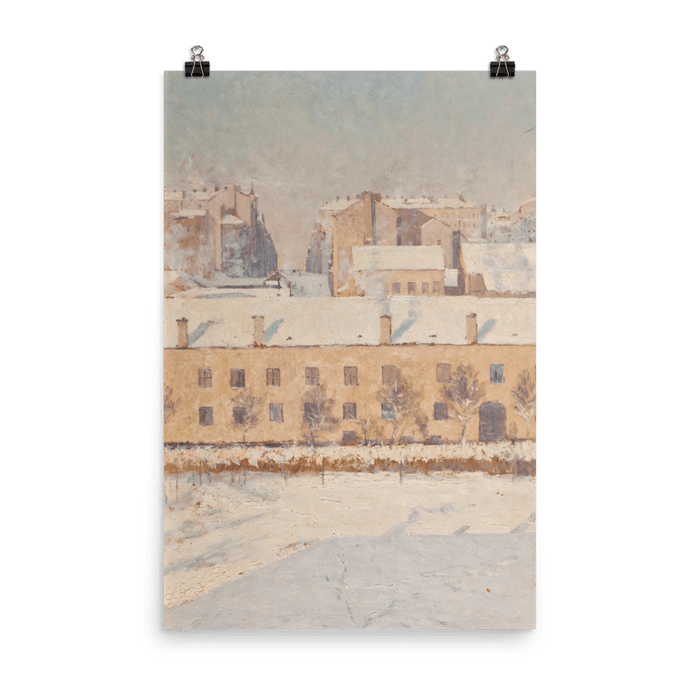 "A Winter Scene" Art Print - Lone Fox