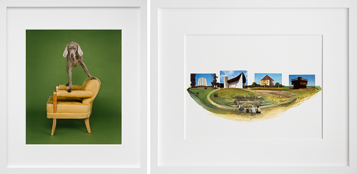 William Wegman's About Four Thirty + The Architects in white frames