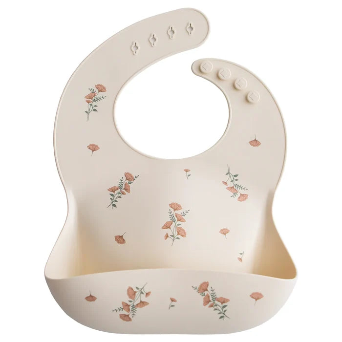 Adjustable Fit Waterproof Bibs - PINK FLOWERS