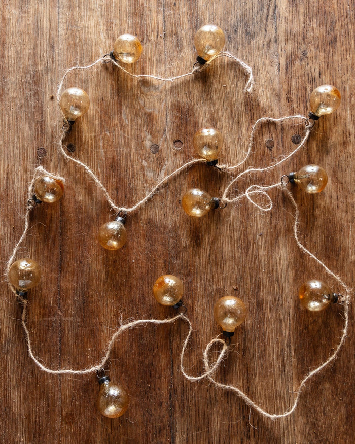 Amber Hand-Blown Glass Garland - Lone Fox