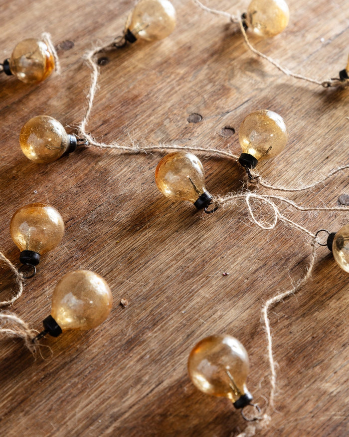Amber Hand-Blown Glass Garland - Lone Fox