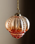 Apricot Embossed Pressed Glass Ornaments - Lone Fox