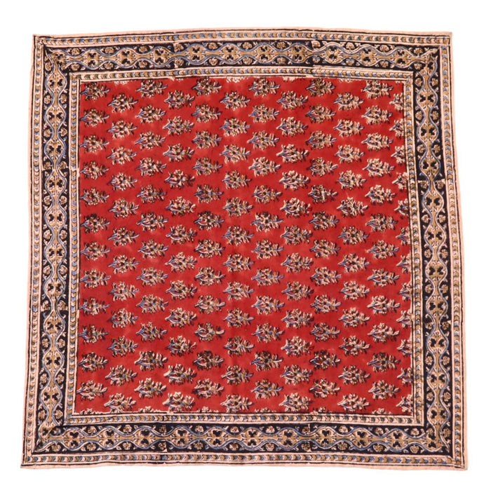 Artichoke Heart Kalamkari Cotton Handkercheif - Lone Fox