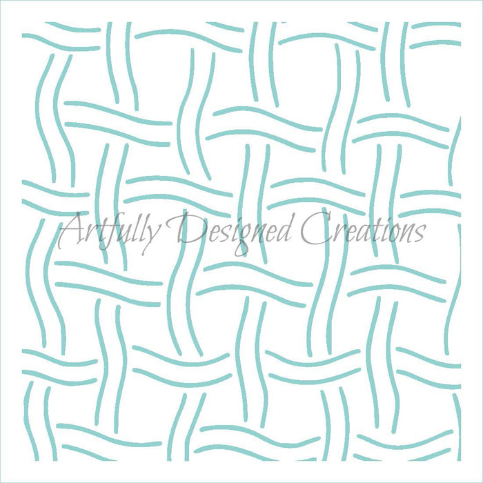 Basket Weave Wavy Stencil