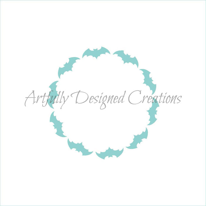 Bat Circle Frame Stencil