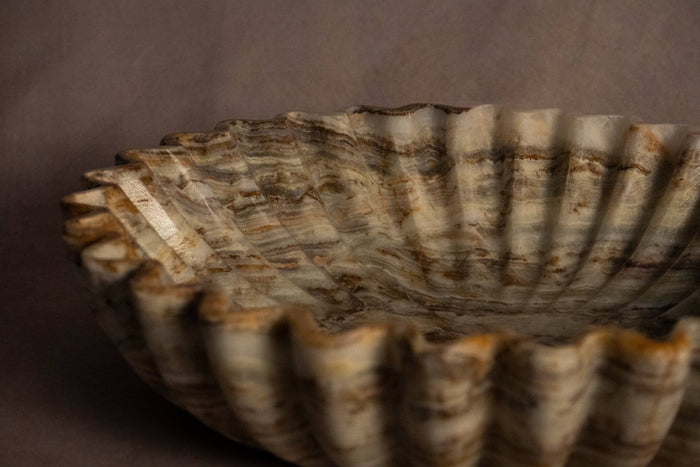 Bespoke Round Fluted Bowl - Onyx - Lone Fox