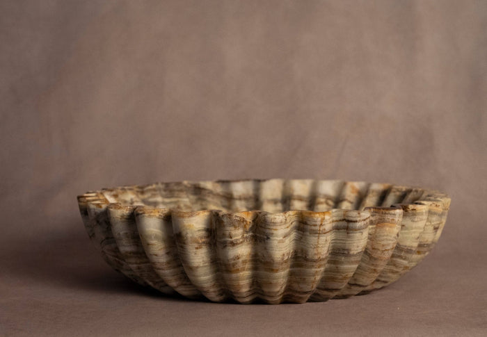 Bespoke Round Fluted Bowl - Onyx - Lone Fox