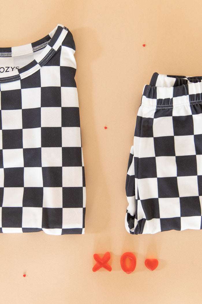 BLACK + WHITE CHECKER | LONG SLEEVE