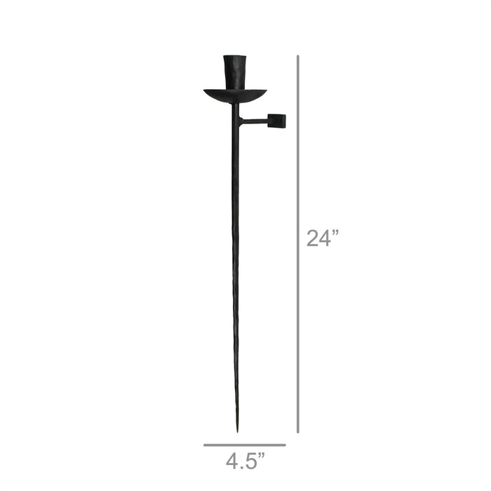 Blackwell Taper Sconce, Forged Iron. Taper - Lone Fox
