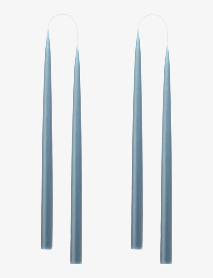 Blue Grey Danish Taper Candle | 12" - Lone Fox