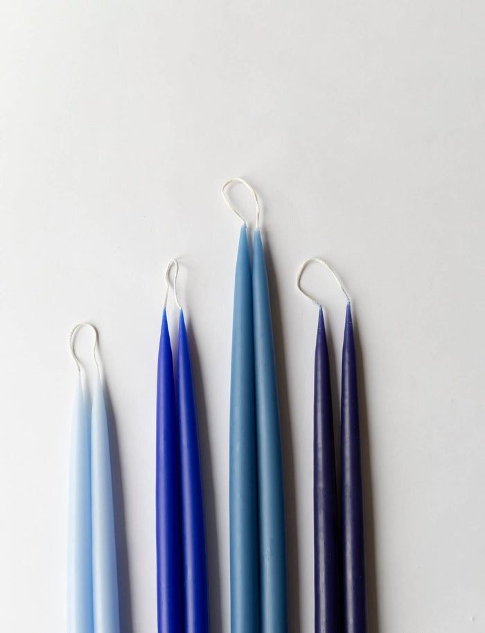 Blue Grey Danish Taper Candle | 12" - Lone Fox