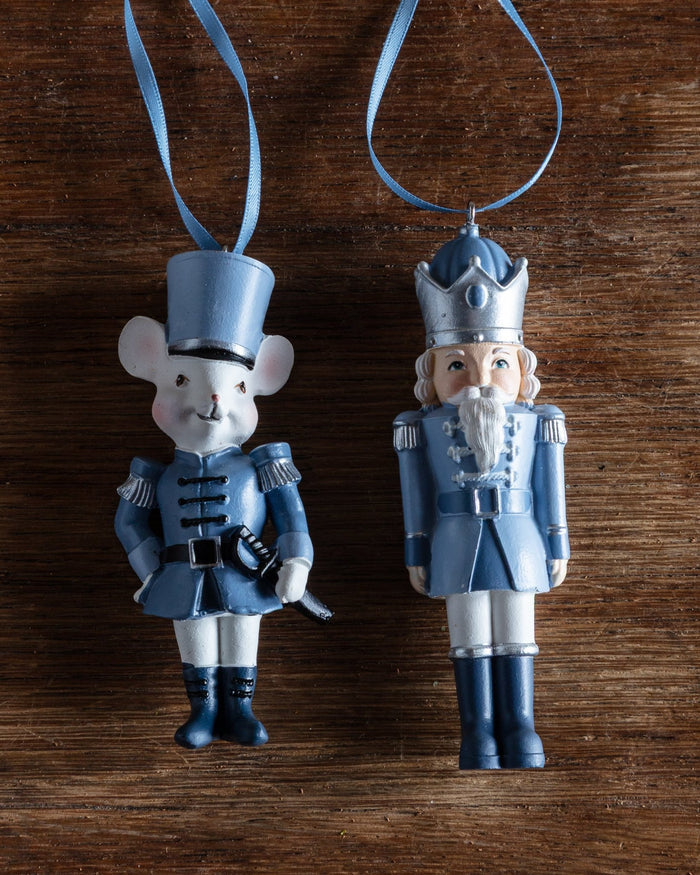Blue Soldier & Mouse Soldier Ornaments (Set of 2) - Lone Fox