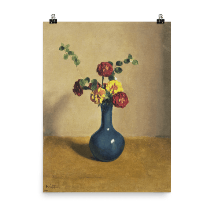 "Blue Vase" Art Print - Lone Fox