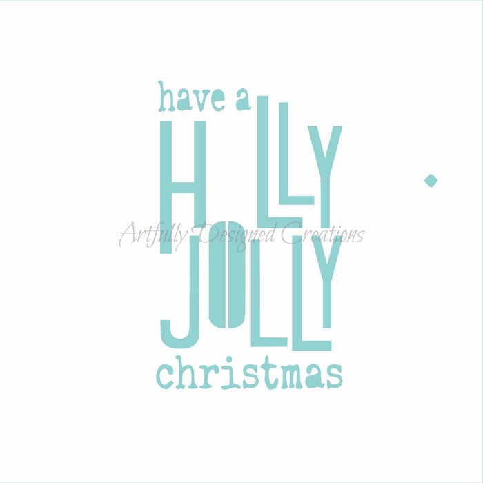 Blyss Large Holly Jolly Stencil
