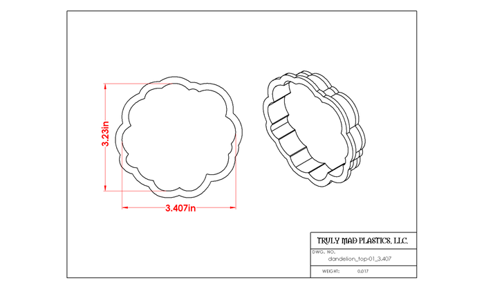 Blyss Top Dandelion Cookie Cutter by TMP