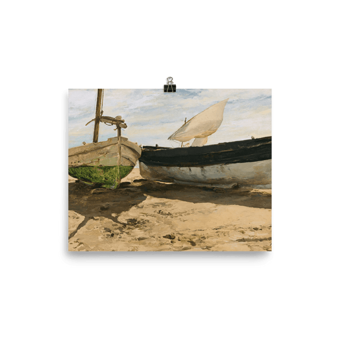 "Boats On The Beach, Valencia" Art Print - Lone Fox