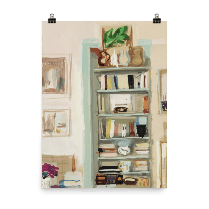 "Bookshelf" Art Print - Lone Fox