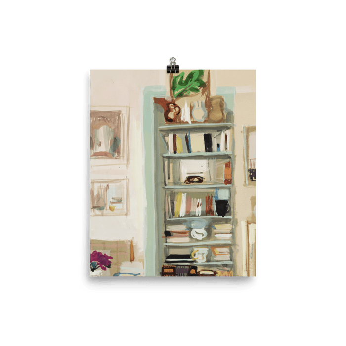"Bookshelf" Art Print - Lone Fox