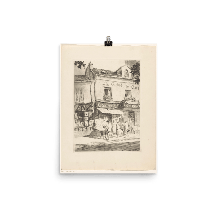 "Bookstore Au Singe qui lit in Paris" Art Print - Lone Fox