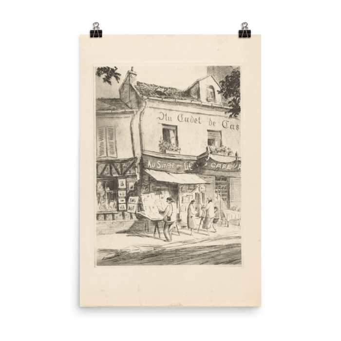 "Bookstore Au Singe qui lit in Paris" Art Print - Lone Fox