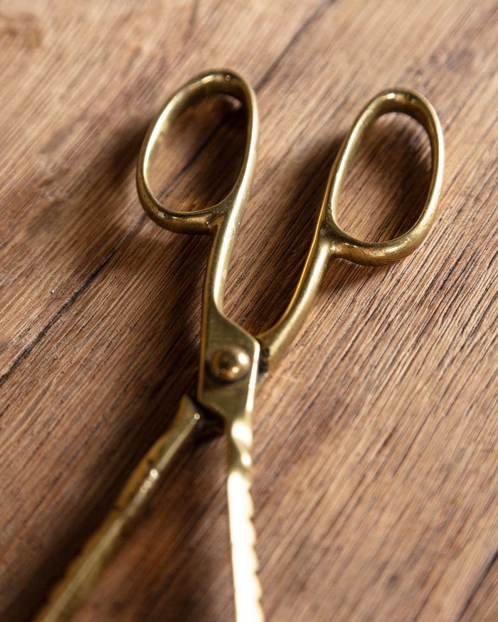 Brass Fireplace Coal Tongs - Lone Fox