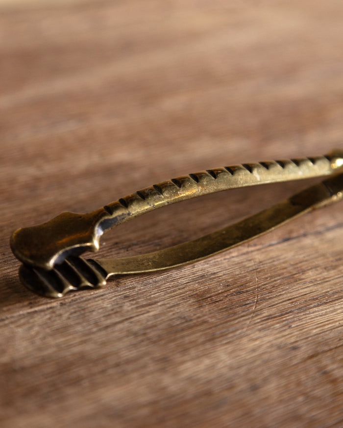 Brass Fireplace Coal Tongs - Lone Fox