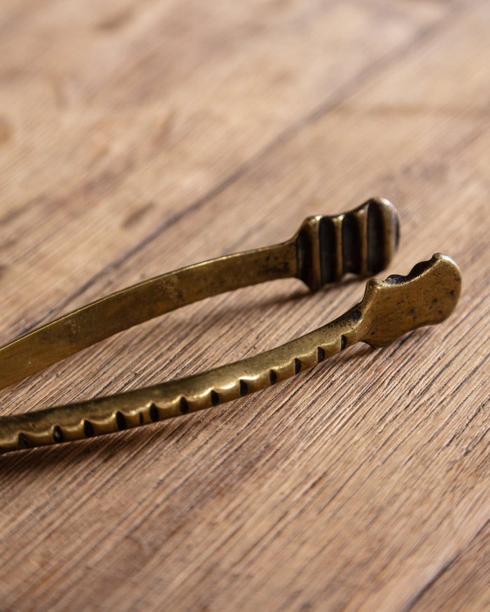 Brass Fireplace Coal Tongs - Lone Fox