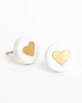 Brass Heart Knob - Lone Fox