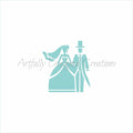 Bride Groom Stencil