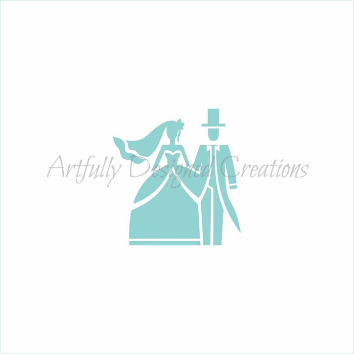 Bride Groom Stencil