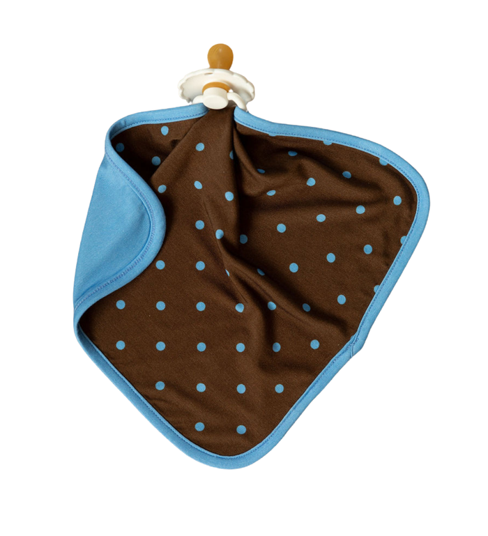 BROWN + BLUE POLKA DOTS | LOVIE