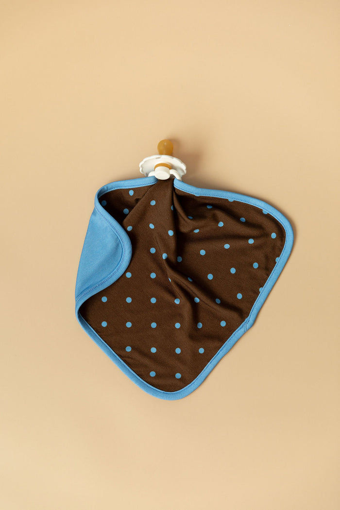BROWN + BLUE POLKA DOTS | LOVIE