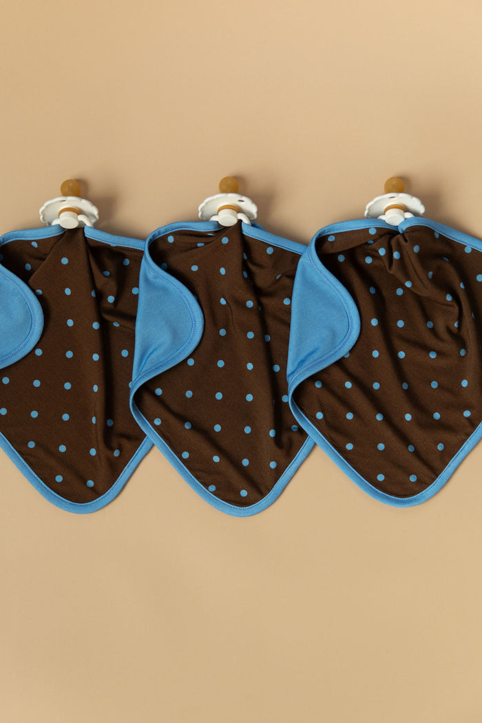 BROWN + BLUE POLKA DOTS | LOVIE