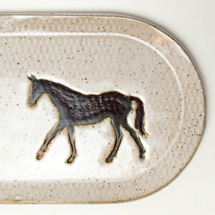 Brown Horse Ceramic Tray - Lone Fox