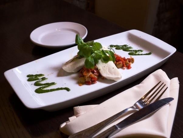 BUFFALO MOZZARELLA & ROASTED PEPPER CAPONATA (CATERING)