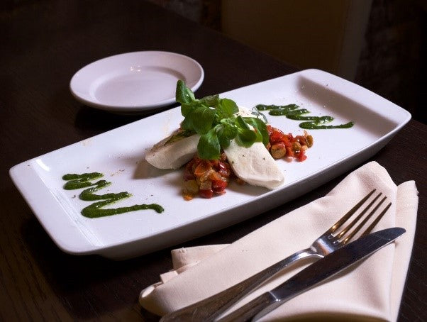 BURRATA & ROAST PEPPER CAPONATA