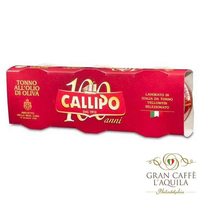 CALLIPO SOLID LIGHT TUNA IN OLIVE OIL (3x2.8oz CANS)