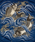 Carp in waves
