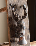 Cast Iron Deer Head Wall Bell - Lone Fox