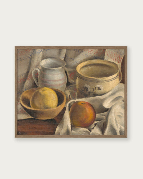 "Cermaic Pots & Apples" Art Print - Lone Fox