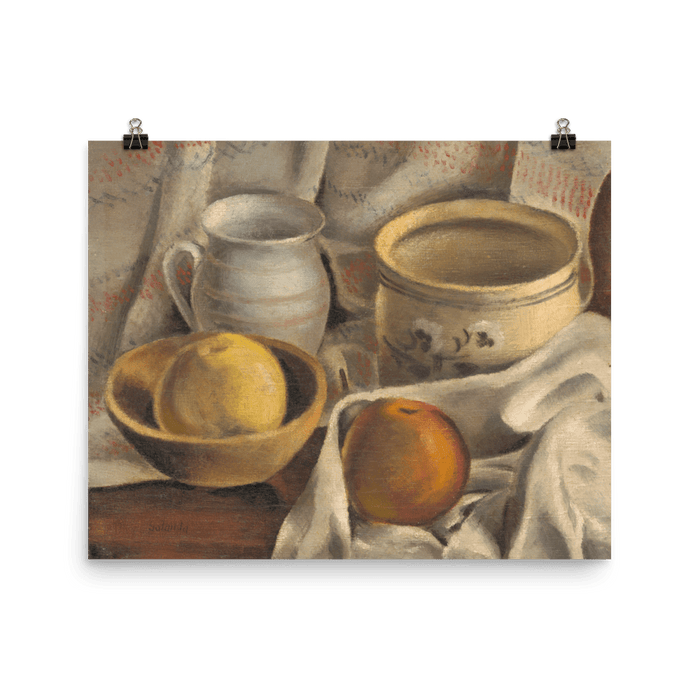 "Cermaic Pots & Apples" Art Print - Lone Fox