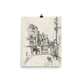 "City Sketch in Pencil" Art Print - Lone Fox