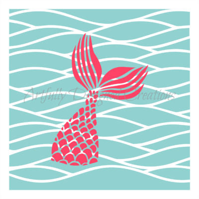 Cookie Cowgirl Waves and Mermaid Tail Stencil