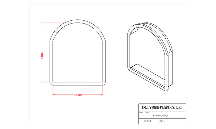 Cookie Cutter Large Bunting 03 for Apothecary by TMP